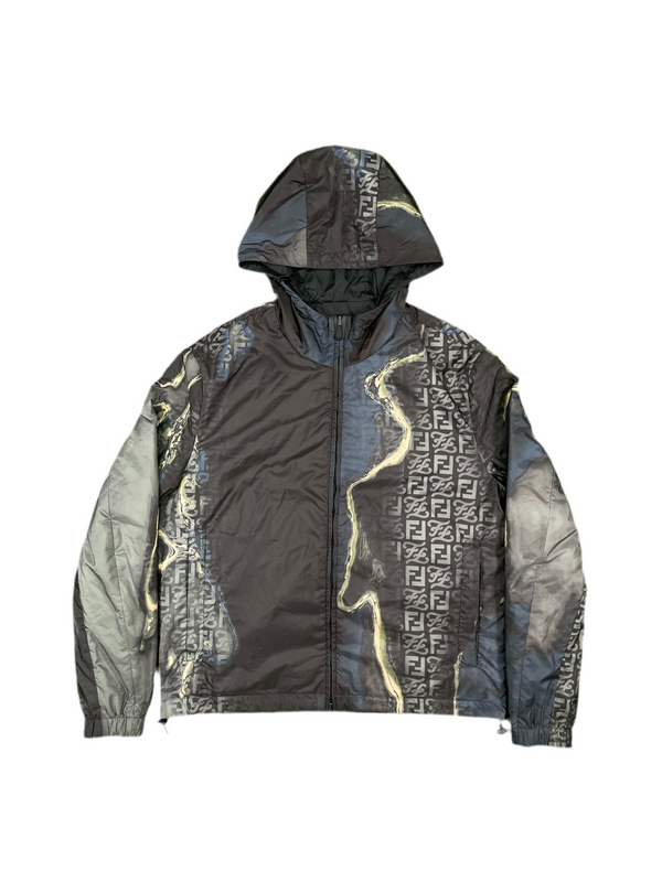 Fendi Earth Reversible Hooded Jacket Black