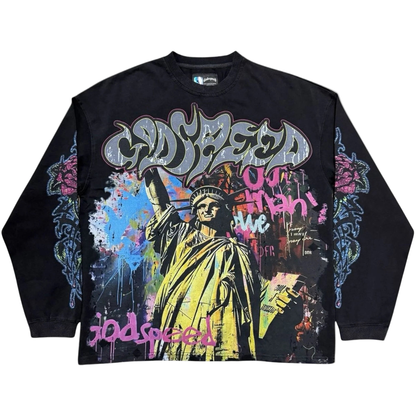 Godspeed 'Vandal' L/S Black Wash Tee