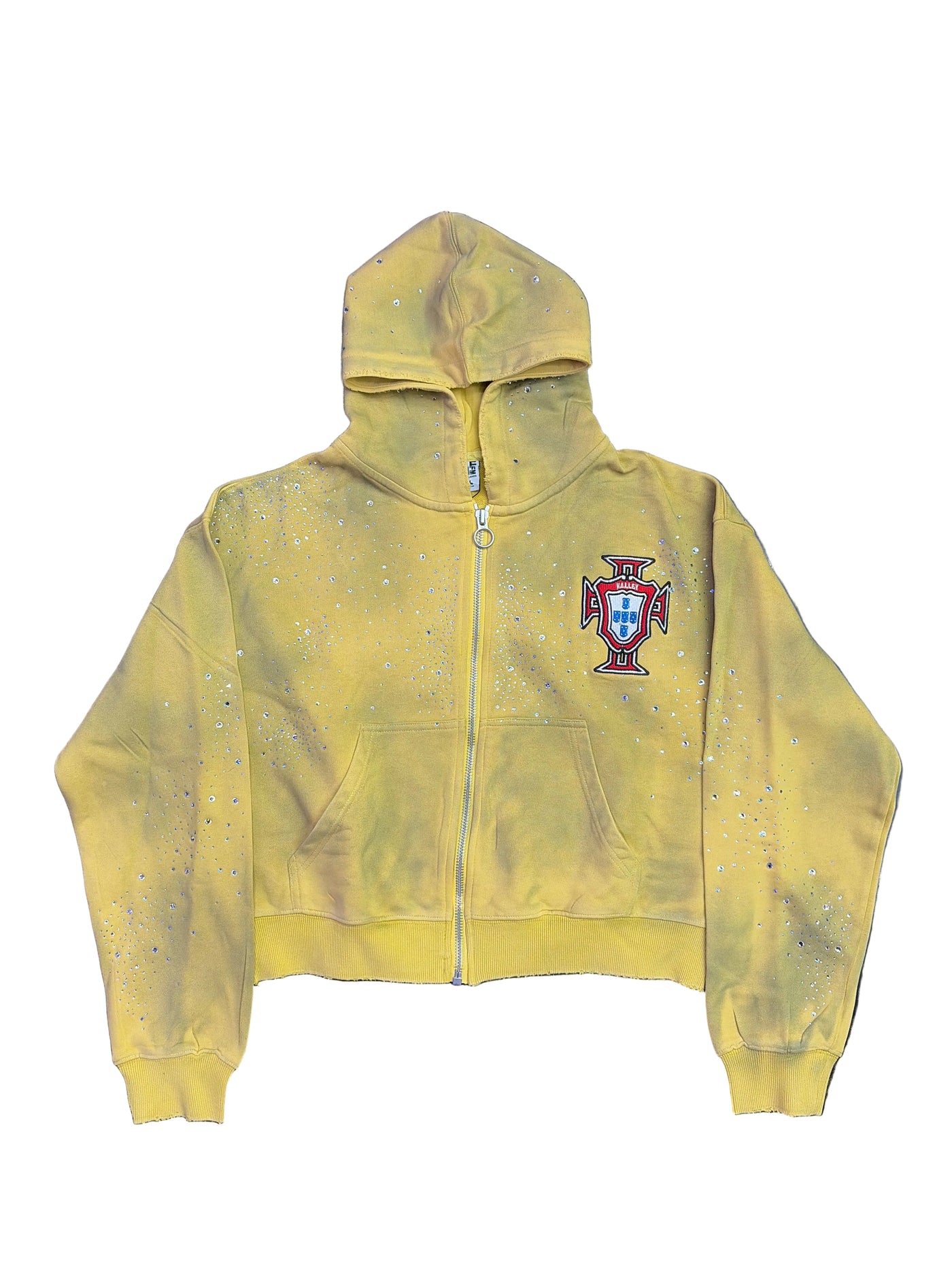 Vale Forever Sun Cluster Zip-Up Hoodie Mustard