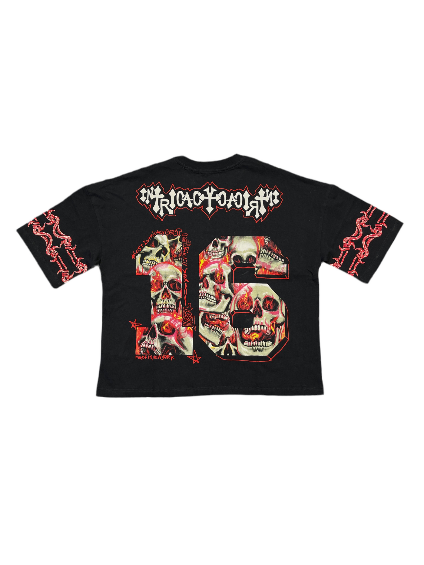 Lost Intricacy 16 Football Jersey T-Shirt Black