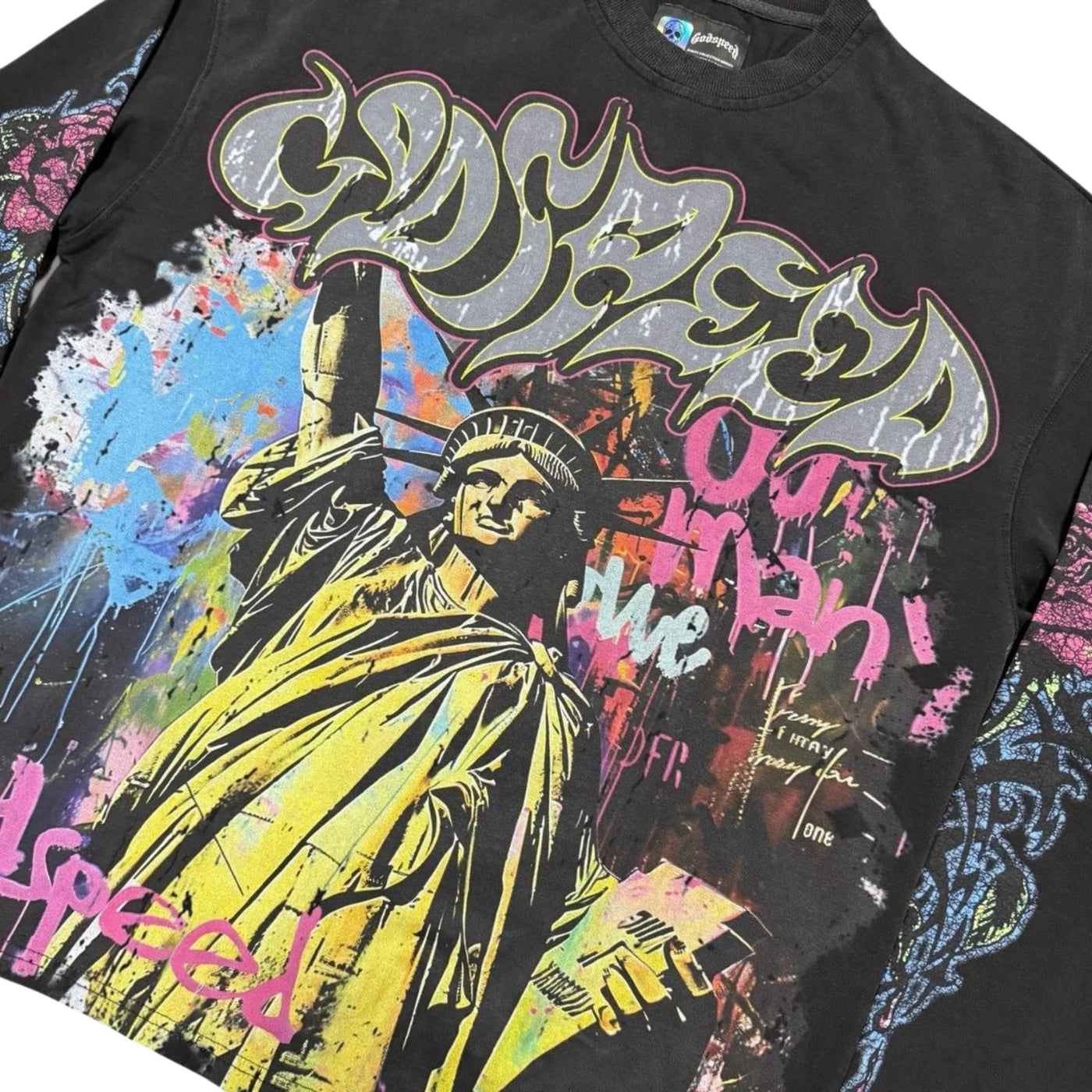 Godspeed 'Vandal' L/S Black Wash Tee
