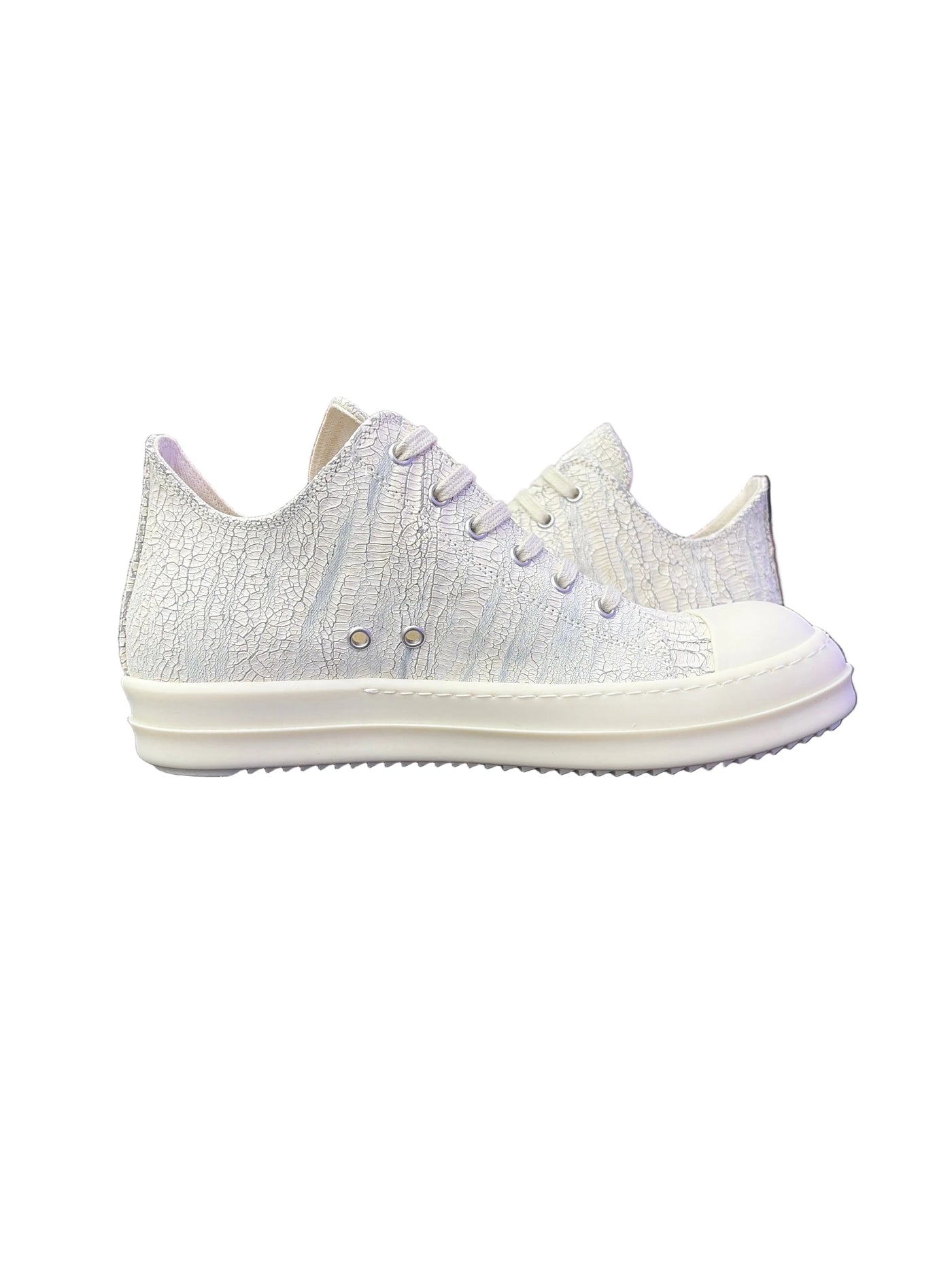 Rick Owens DRKSHDW Cracked Ramone Low Sneakers Milk