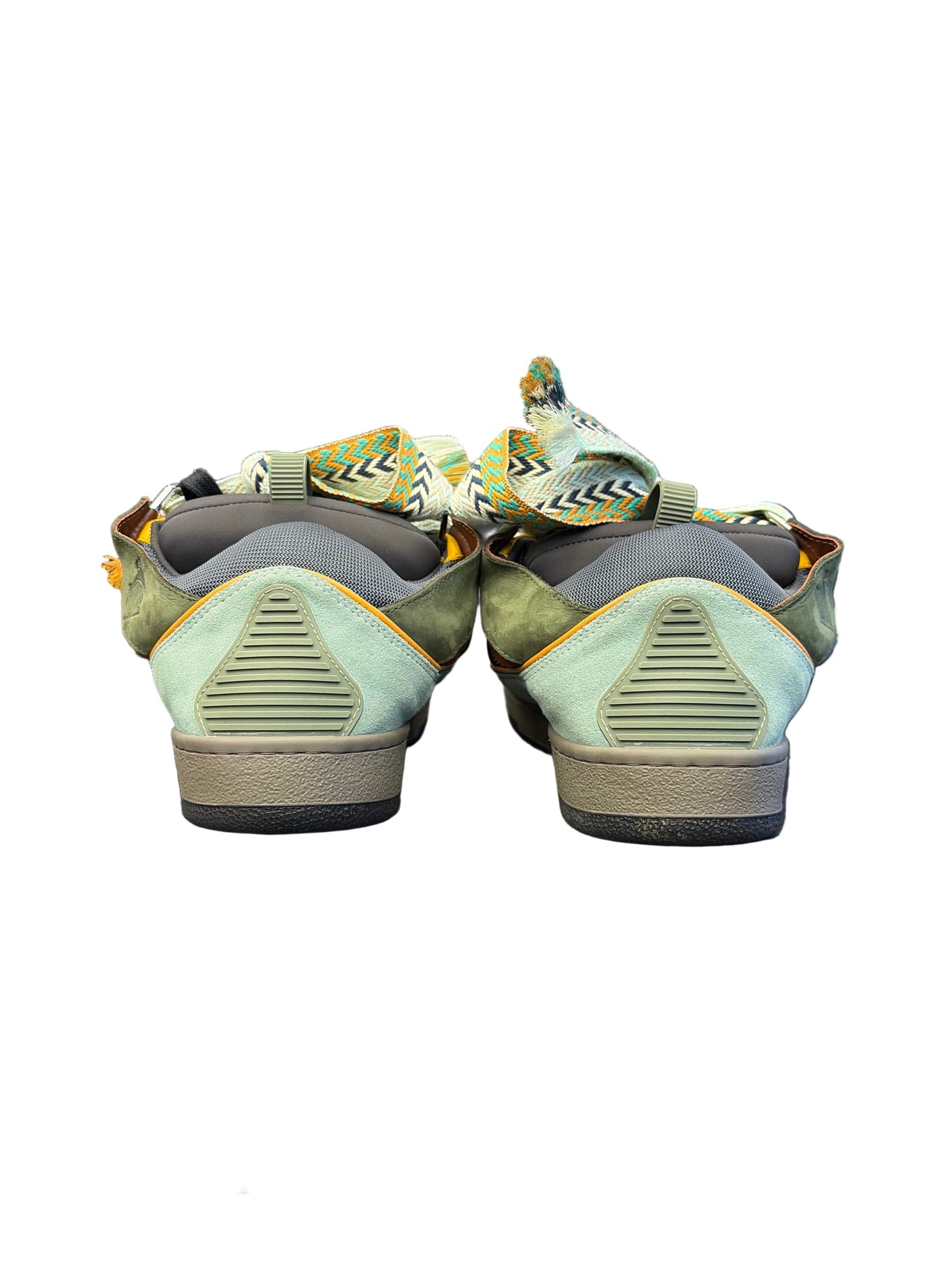 Lanvin Curb Sneakers Moss Green Grey