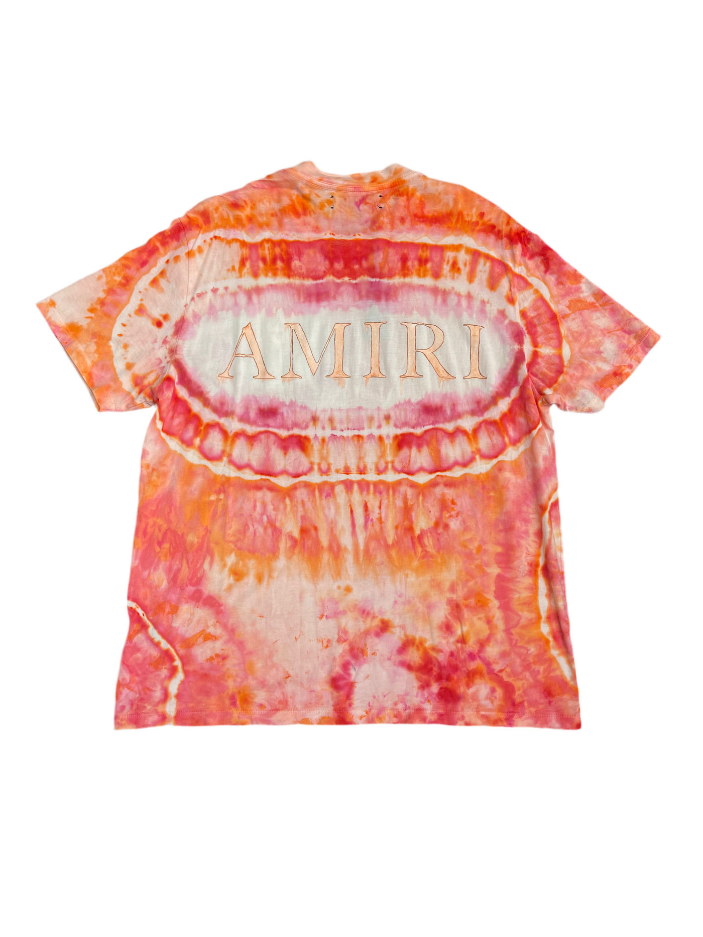 AMIRI Tie Dye Watercolor MA Logo T-Shirt Peach