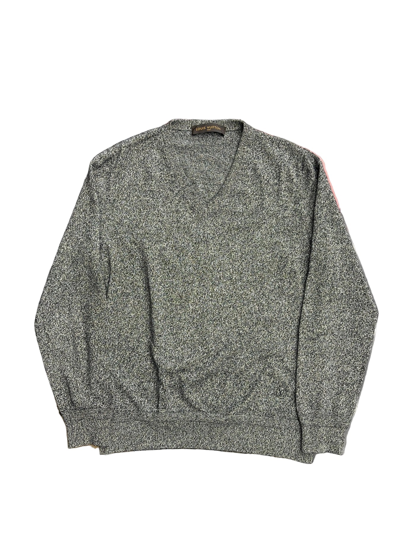 LV V-Neck Cashmere Sweater Grey