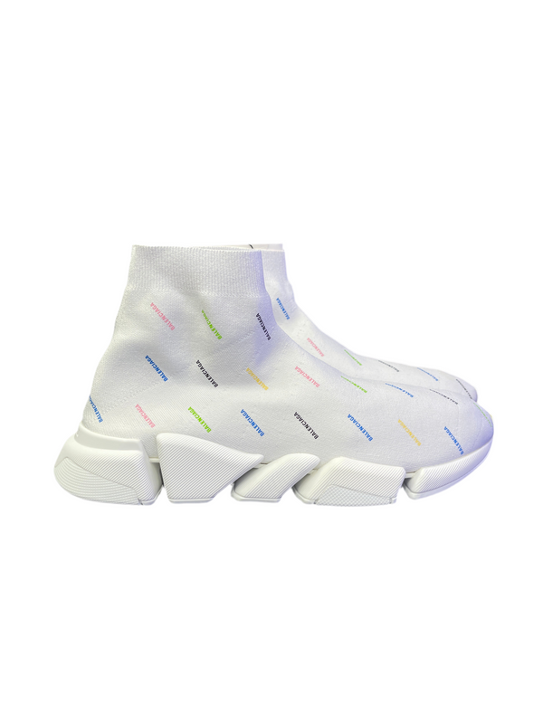 Balenciaga Speed Trainer 2.0 Graffiti All Over Logo White