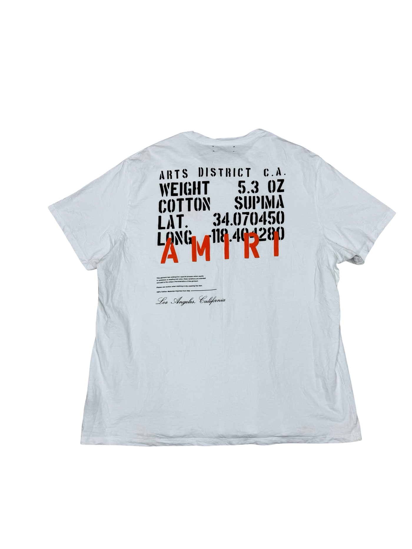 Amiri MA Logo T-Shirt White Orange