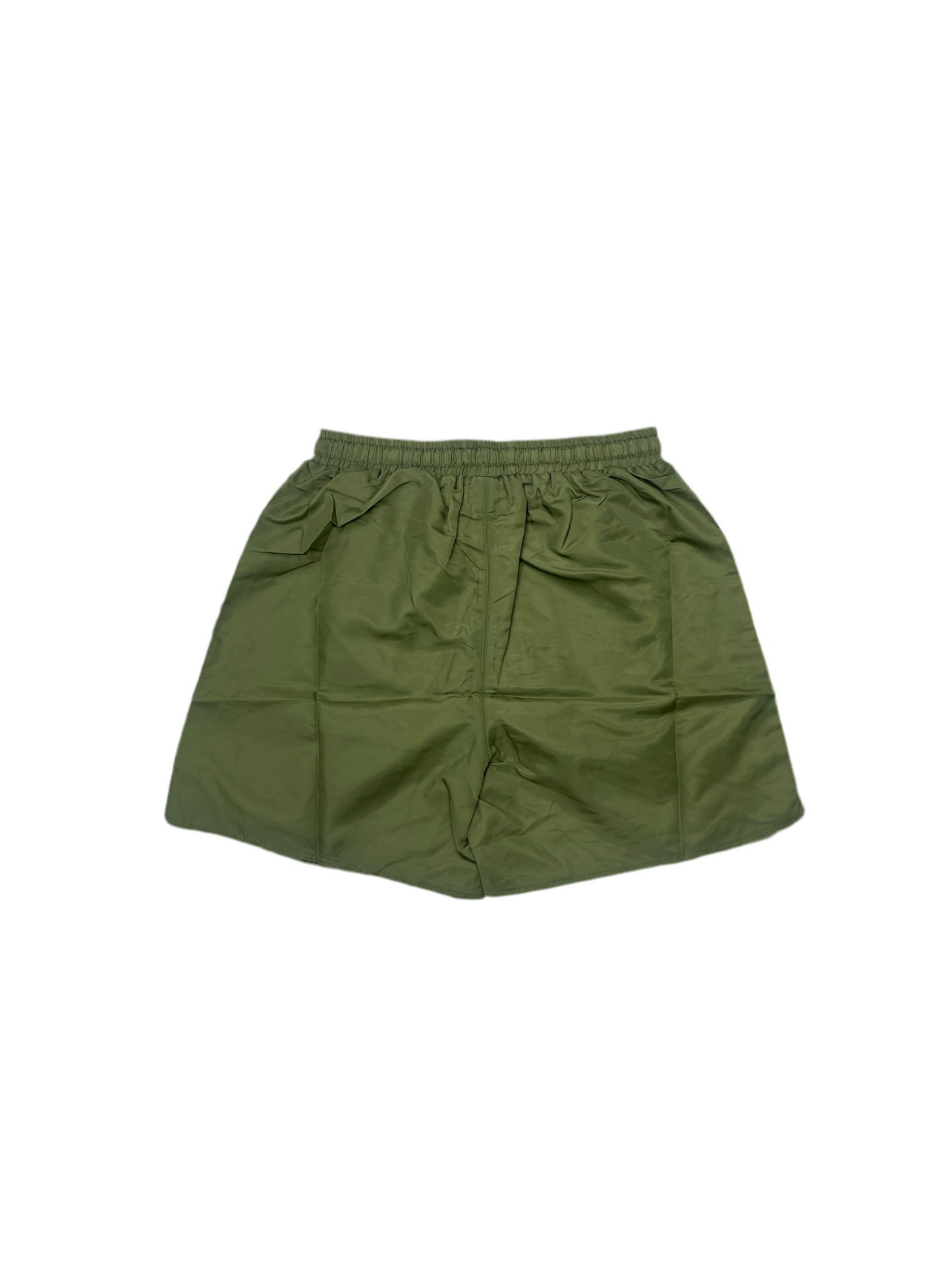 Saint Vanity Nylon Button Shorts Olive