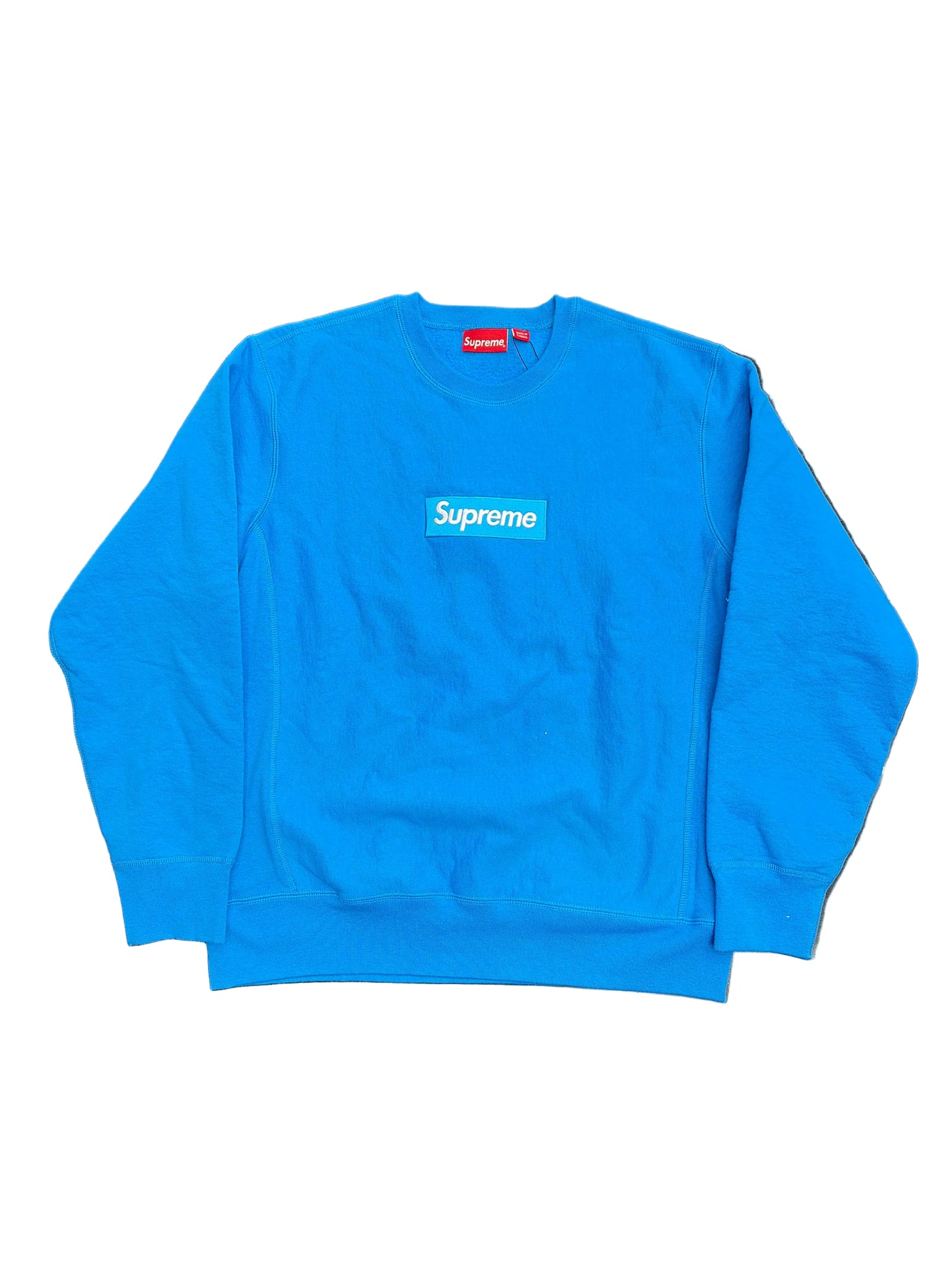 FW18 Supreme Box Logo Crewneck Sweater Bright Royal