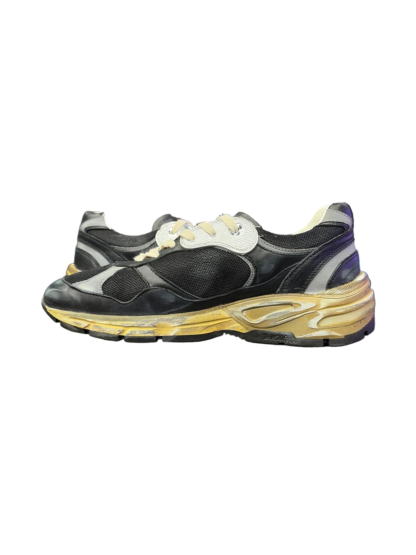Golden Goose Running Dad-Star Black Silver Ice