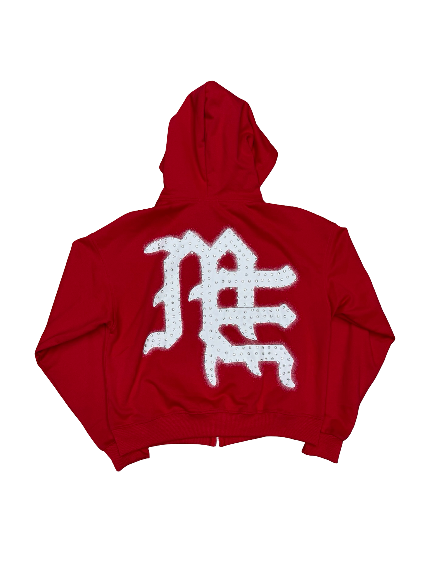Mixed Emotions “END” Red Rhinestones Hoodie