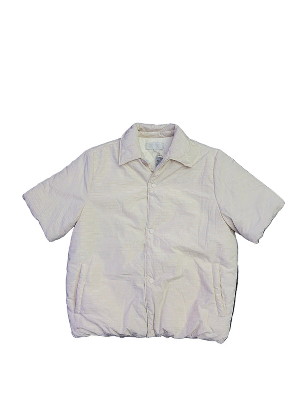 KITH Flocked Monogram Puffed Devon Shirt Veil Cream