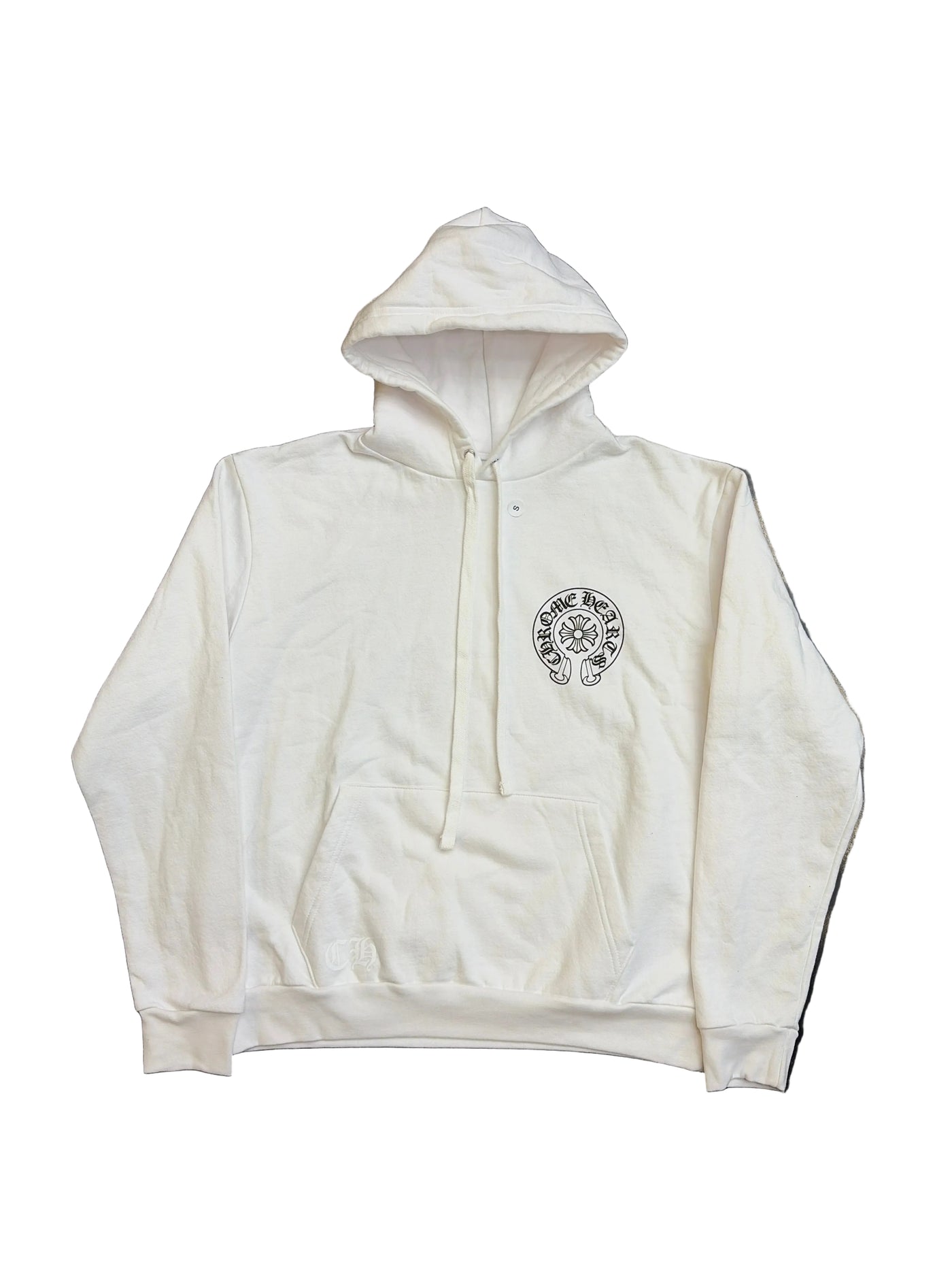 Chrome Hearts Miami Exclusive Horseshoe Logo Pullover Hoodie White