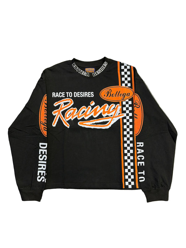 Bottega Desires Race To Desires L/S Tee Black Orange