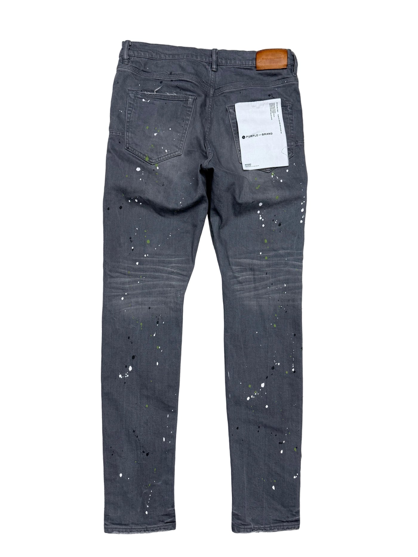 Purple Brand Paint Green Splatter Jeans