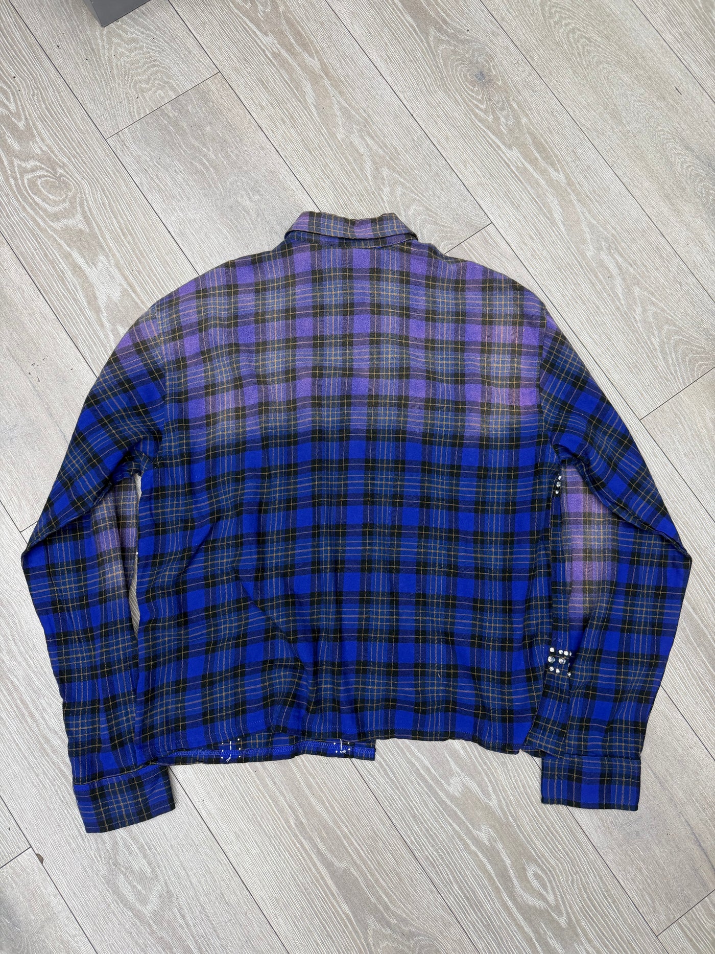 Vale Forever Blue Inferno Flannel Embellished Shirt