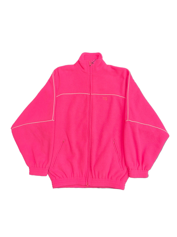 Balenciaga Double Brushed Fleece Track Jacket Fluo Pink