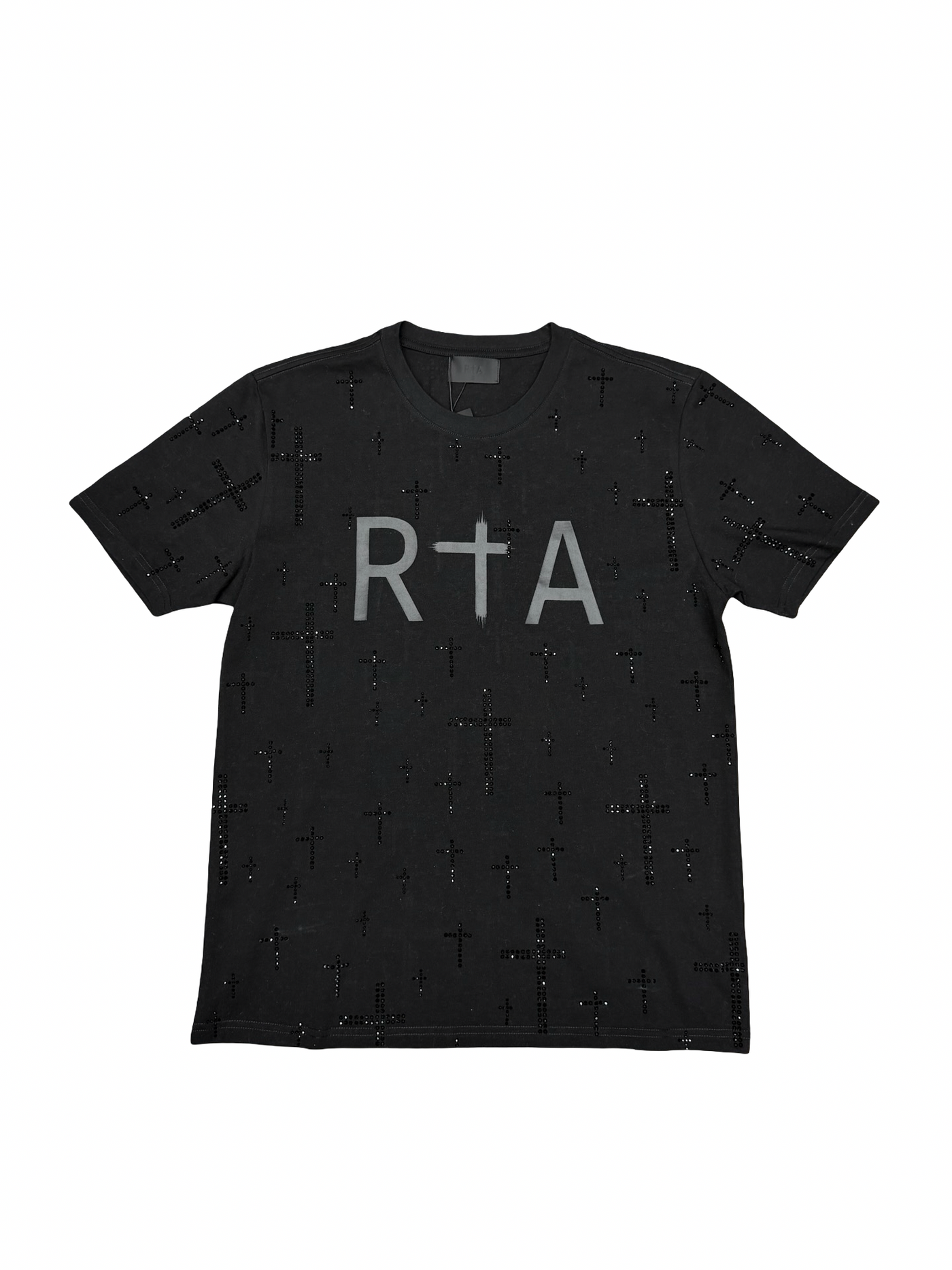 RTA Liam Crystal T-Shirt Black
