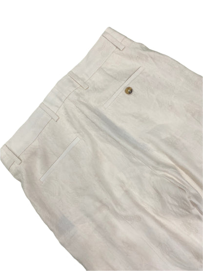 Amiri Bandana Double Pleated Linen Pants Birch
