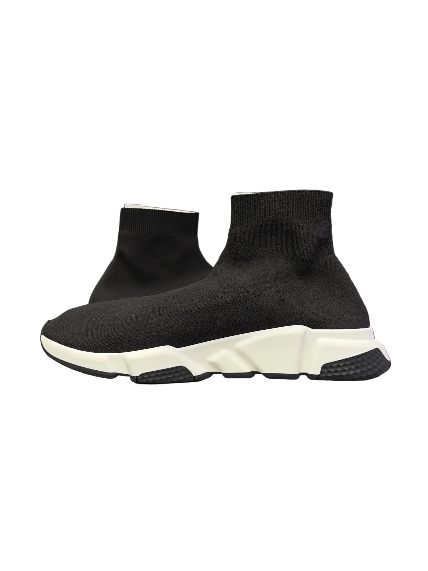 Balenciaga Speed LT Knit Simple Sole Black White