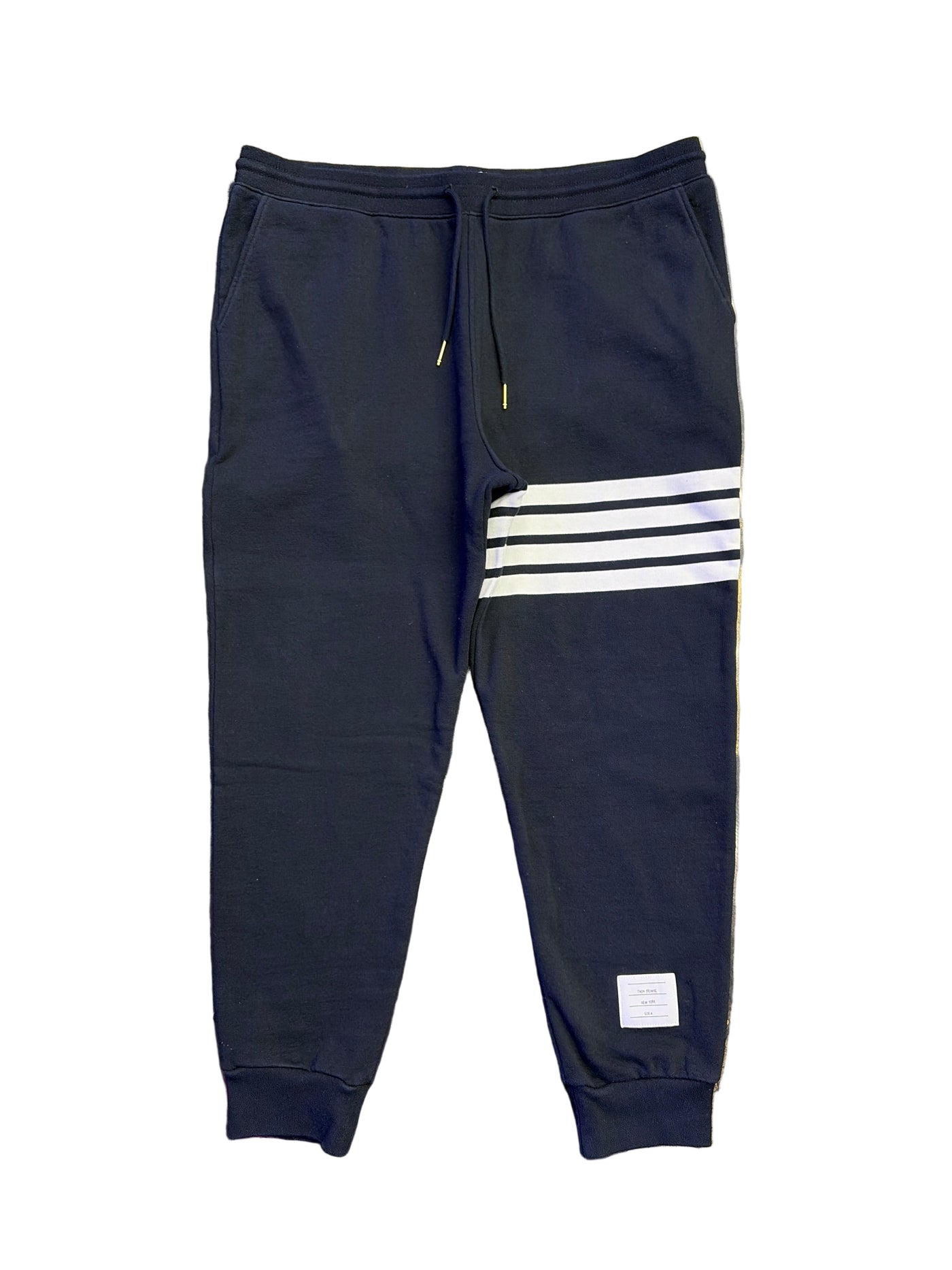 Thom Browne Striped Loopback Jersey Sweatpants Navy