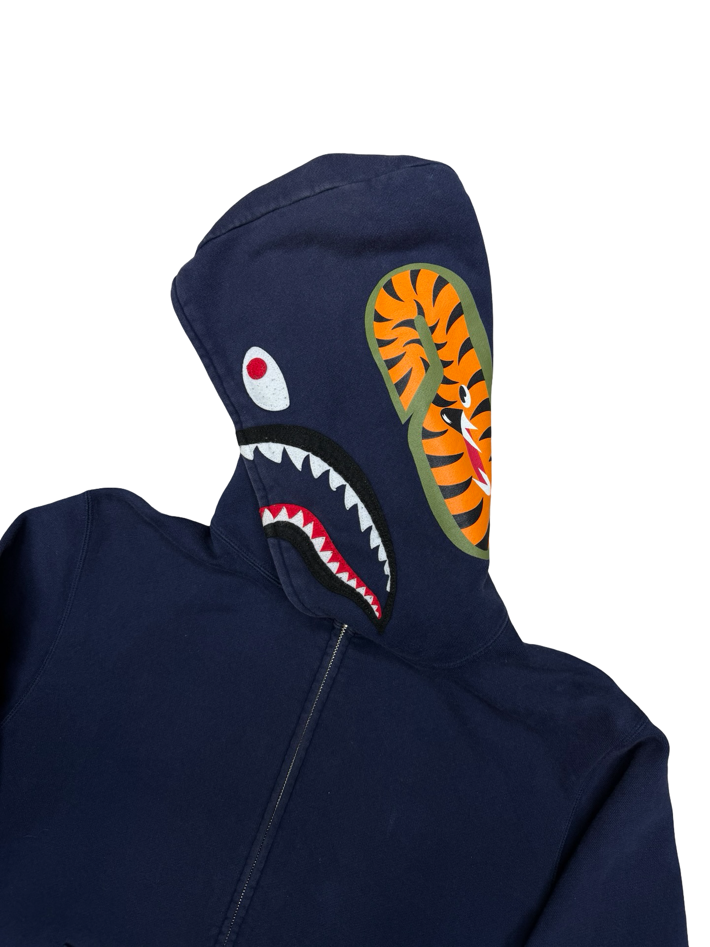 Bape Shark Full Zip Hoodie Navy