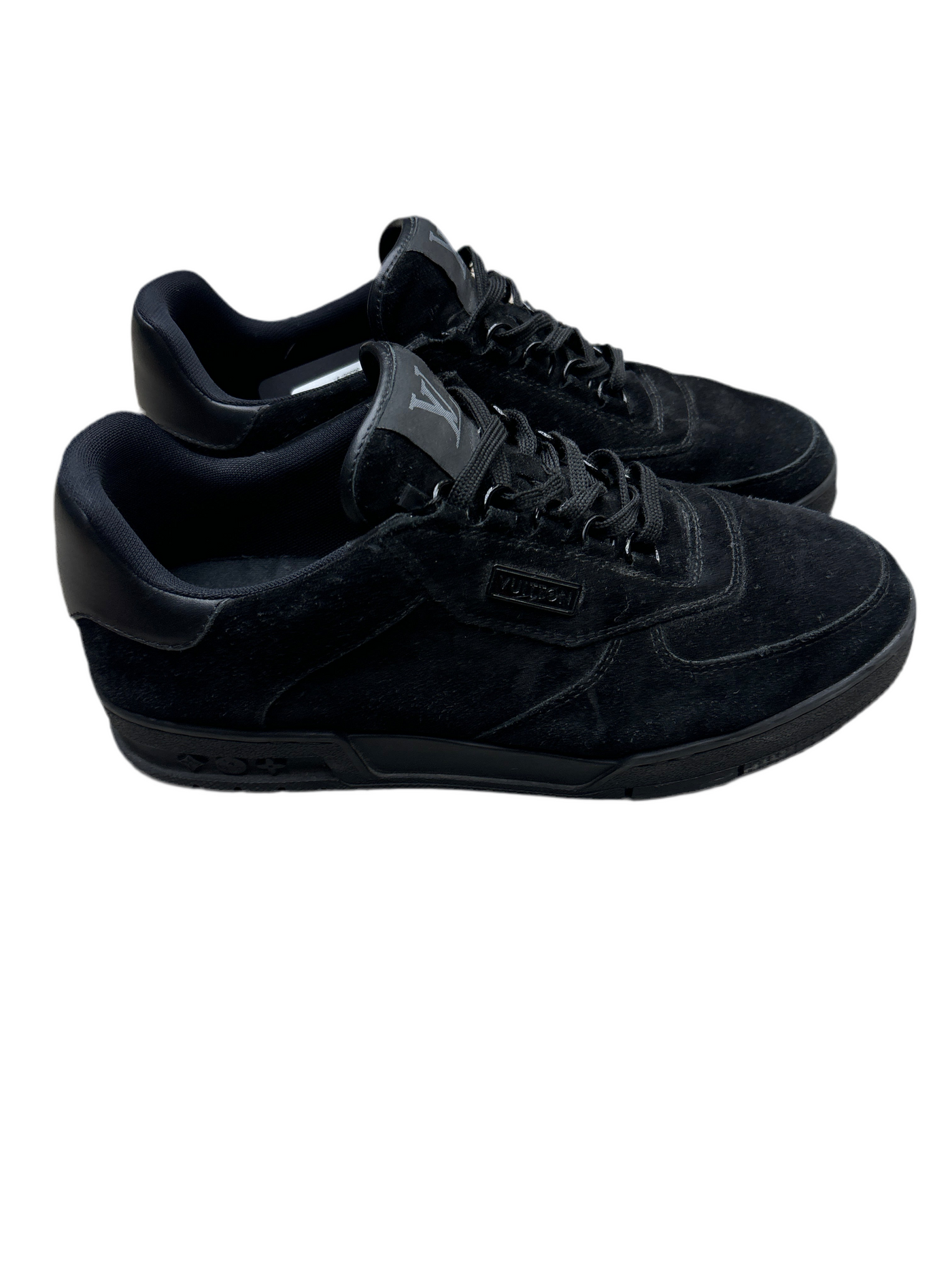 LV Trainer Low Black Suede