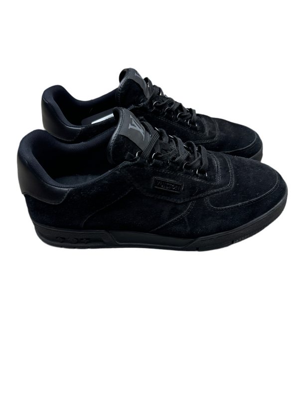 LV Trainer Low Black Suede