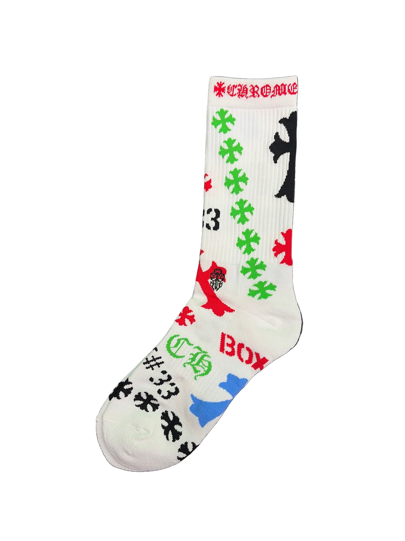 Chrome Hearts Stencil Socks White