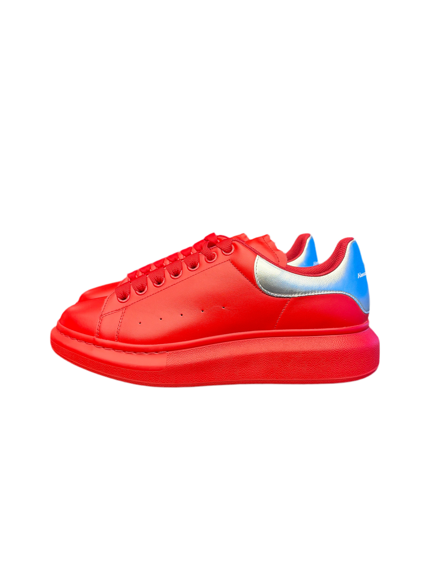 Alexander McQueen Oversized Sneaker Walsh Red Silver