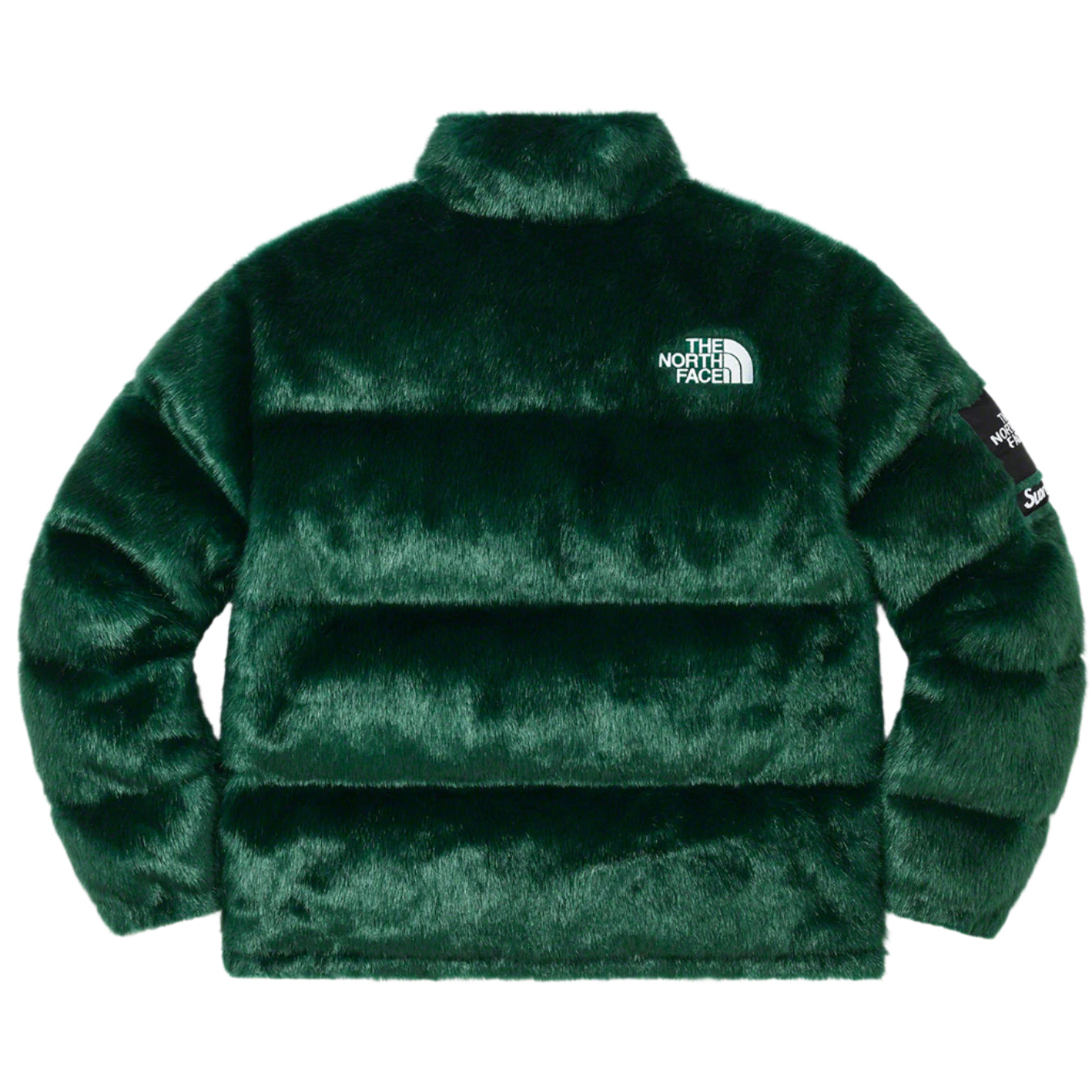 Supreme x The North Face TNF Faux Fur Nuptse Green Jacket