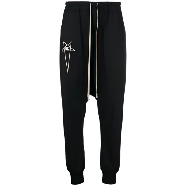Rick Owens x Champion Logo Embroidered Prisoner Drawstring Joggers