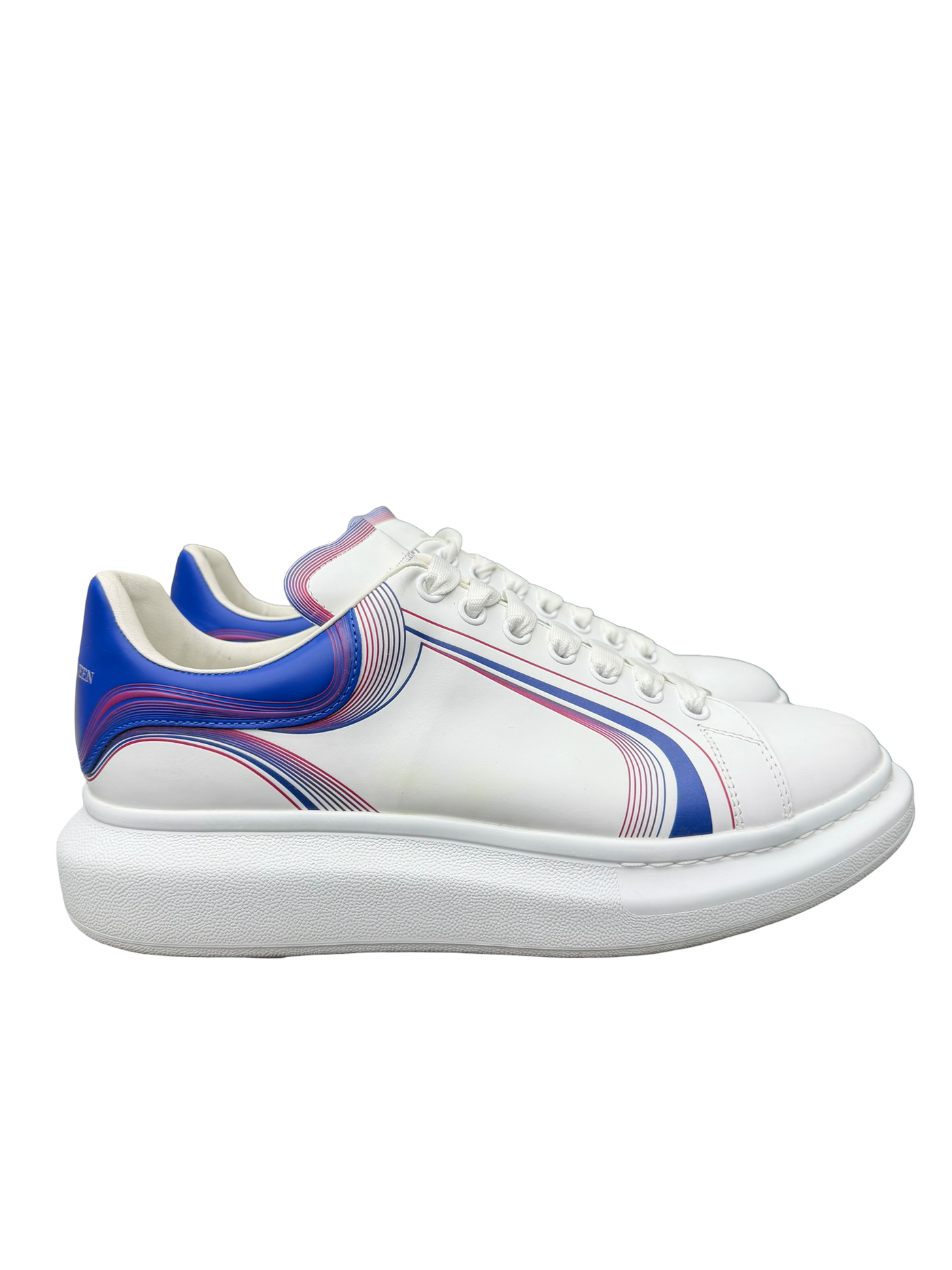 Alexander McQueen Oversized Pink Blue Graphic Lines