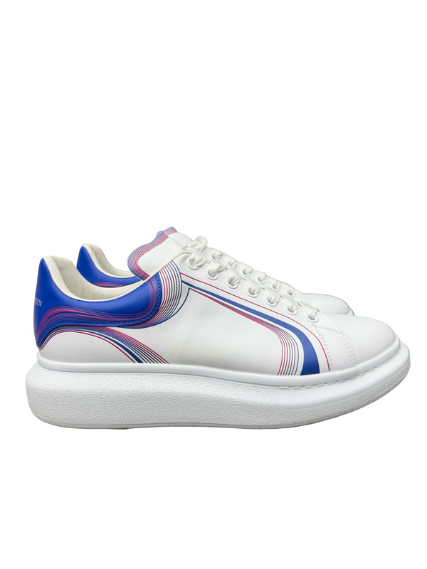 Alexander McQueen Oversized Pink Blue Graphic Lines