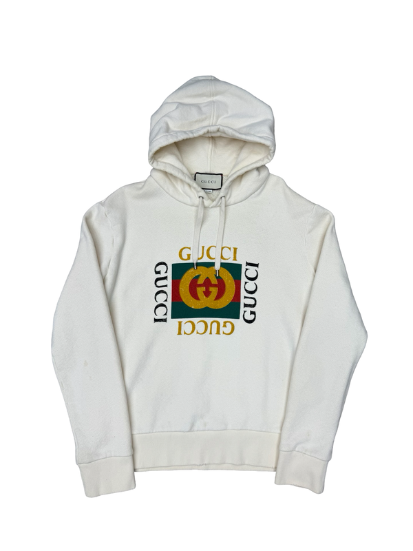Gucci Oversize Hoodie GG Logo White