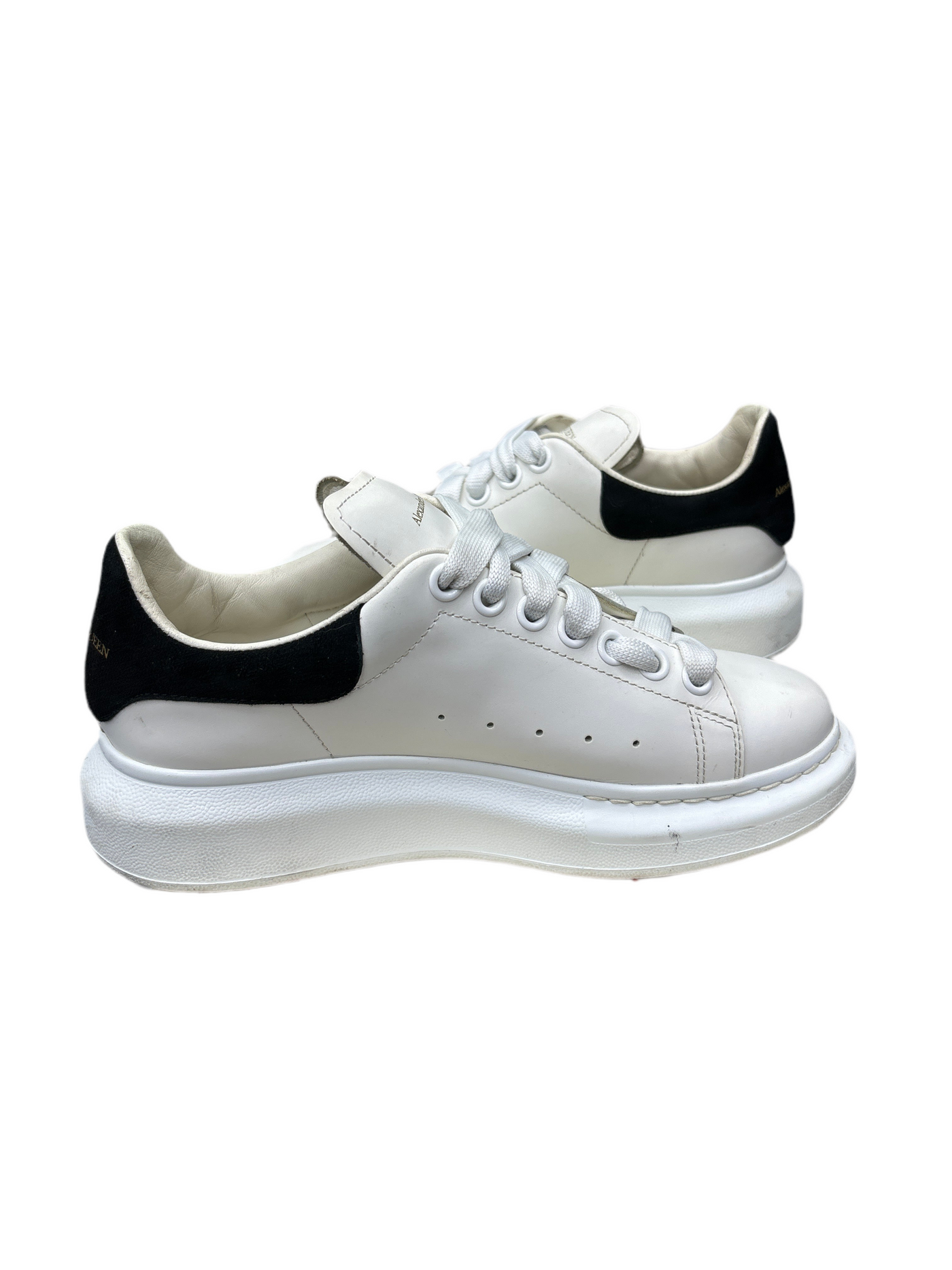 Alexander McQueen White Black Velvet
