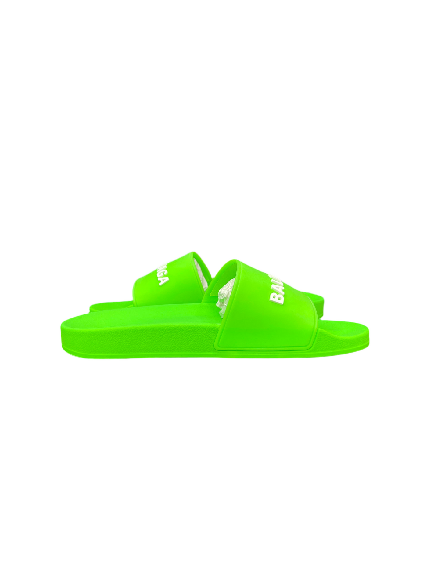 Balenciaga Pool Slides Fluo Green White