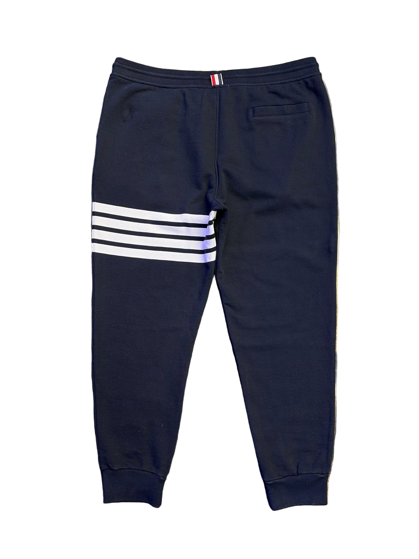 Thom Browne Striped Loopback Jersey Sweatpants Navy
