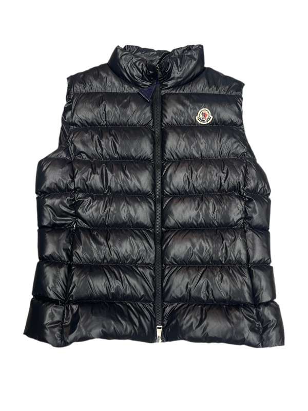 Moncler Puffer Zip Up Vest Black