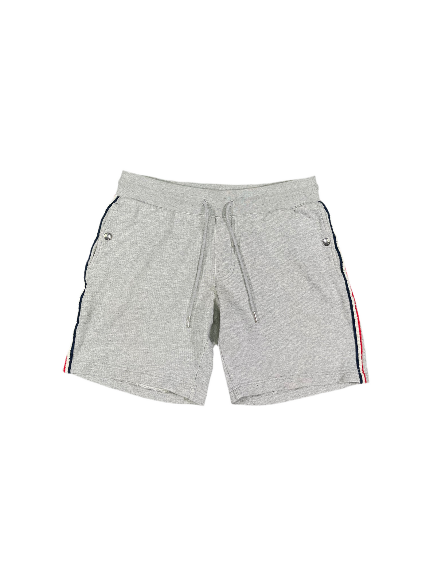 Moncler Logo-Appliqué Webbing Trimmed Sweatshorts Grey