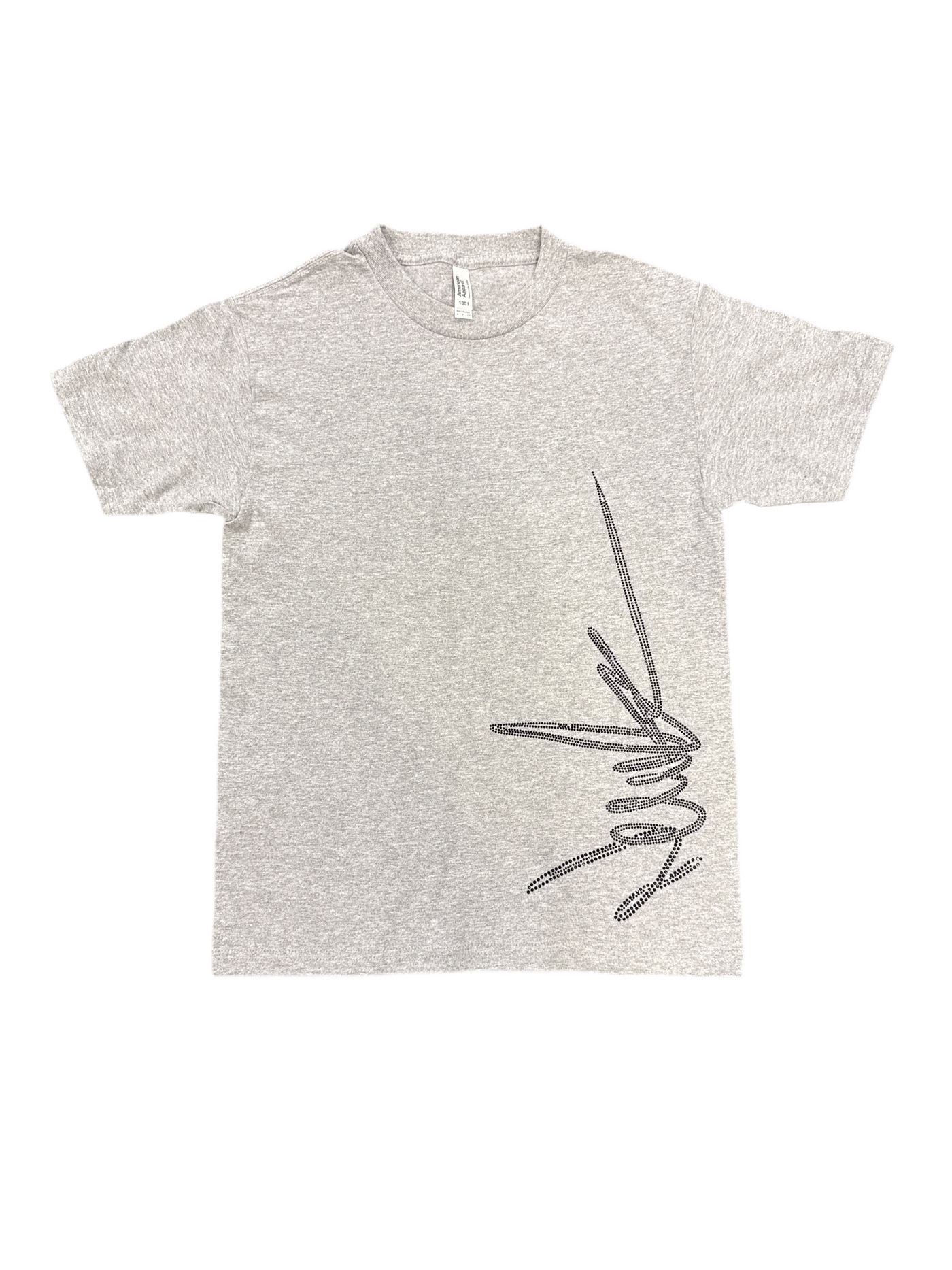 NewYrrk Grey T-shirt Logo w/ Black Crystal
