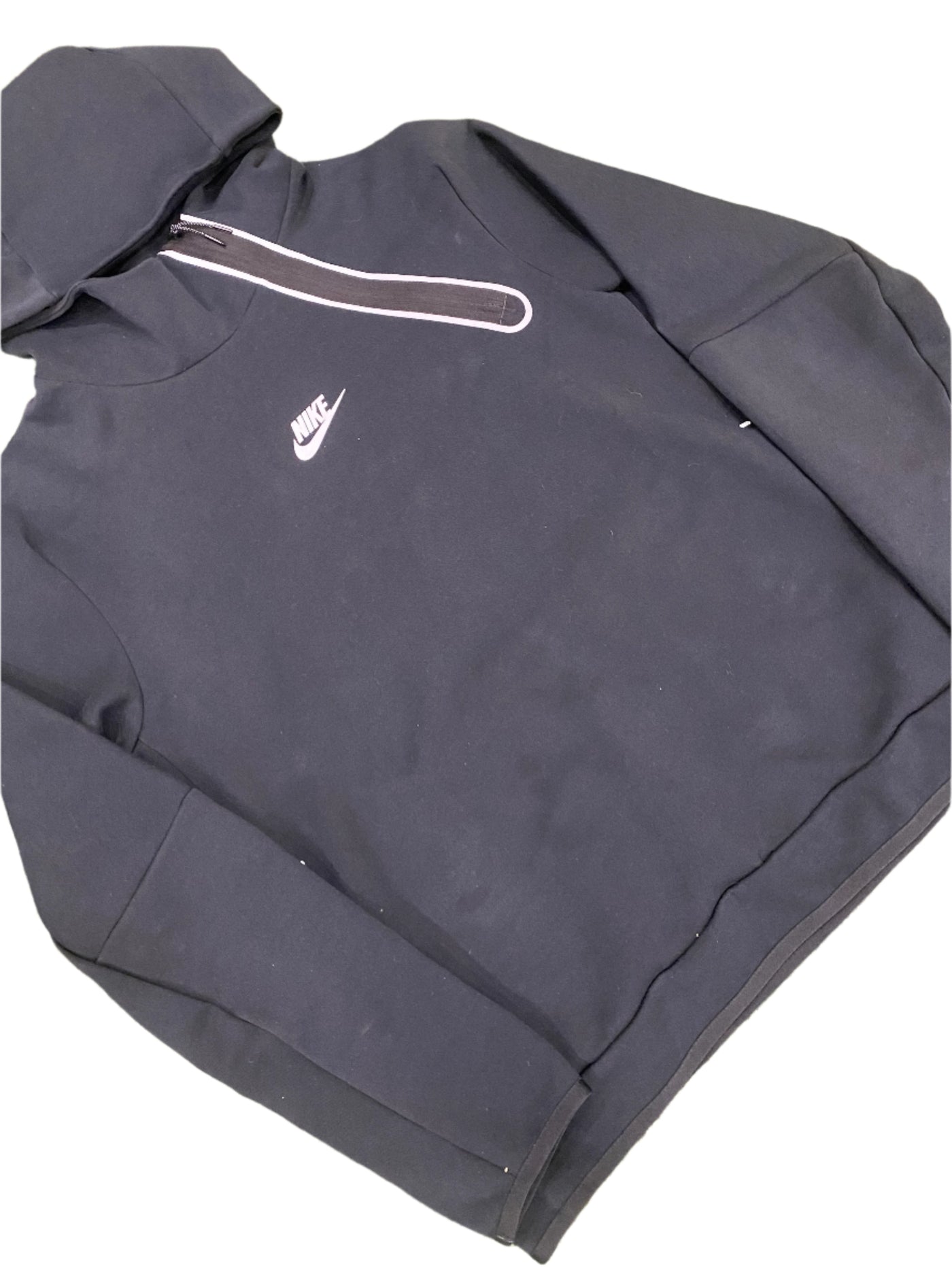 Nike Tech Fleece Asymmetric Half Zip Hoodie Black