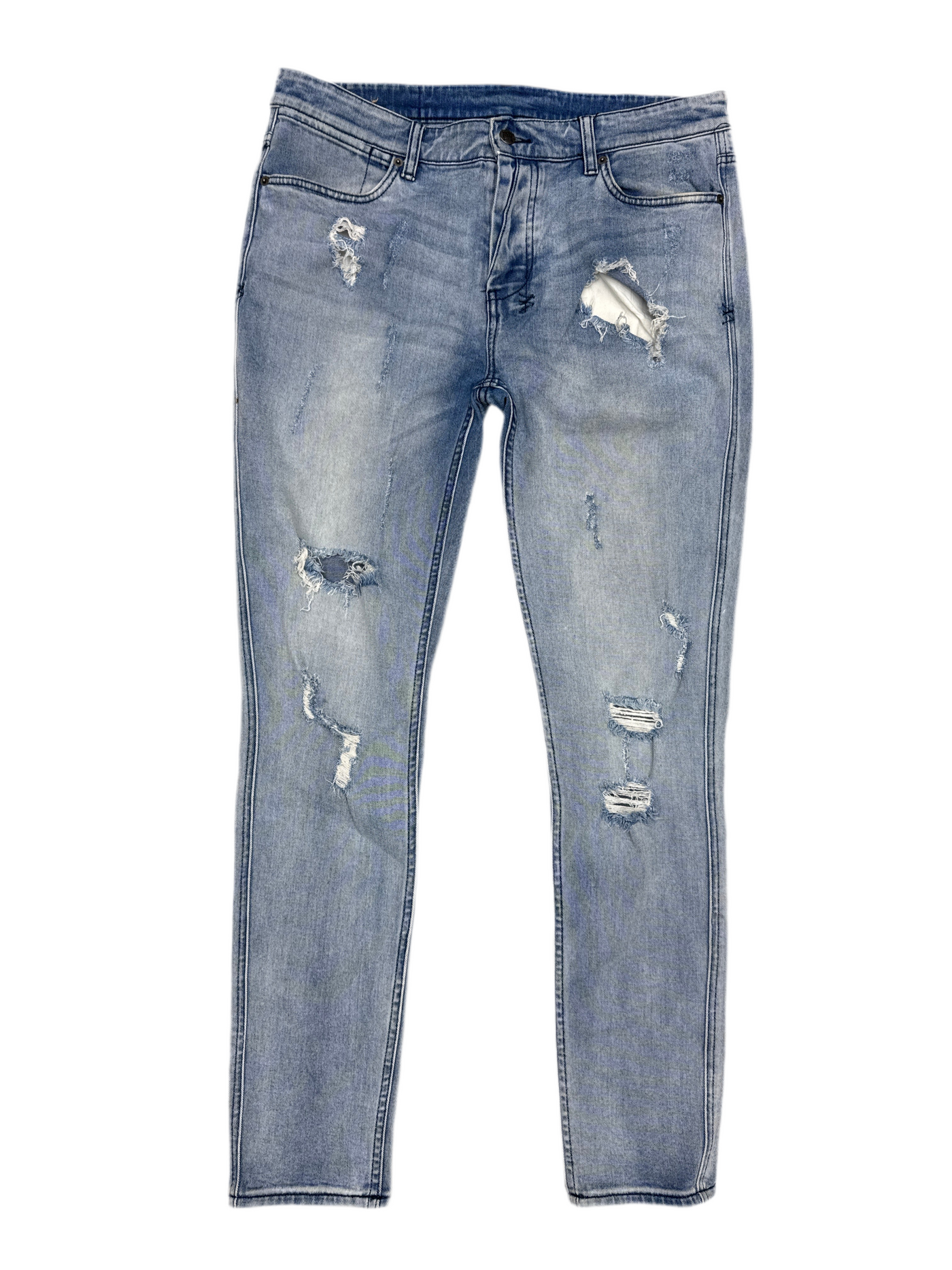Ksubi Ripped Blue Washed Jeans