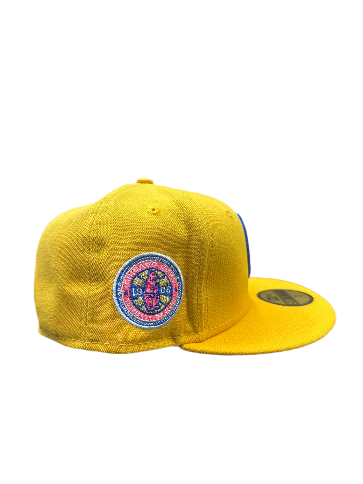 Chicago Cubs Yellow Pink Brim Fitted