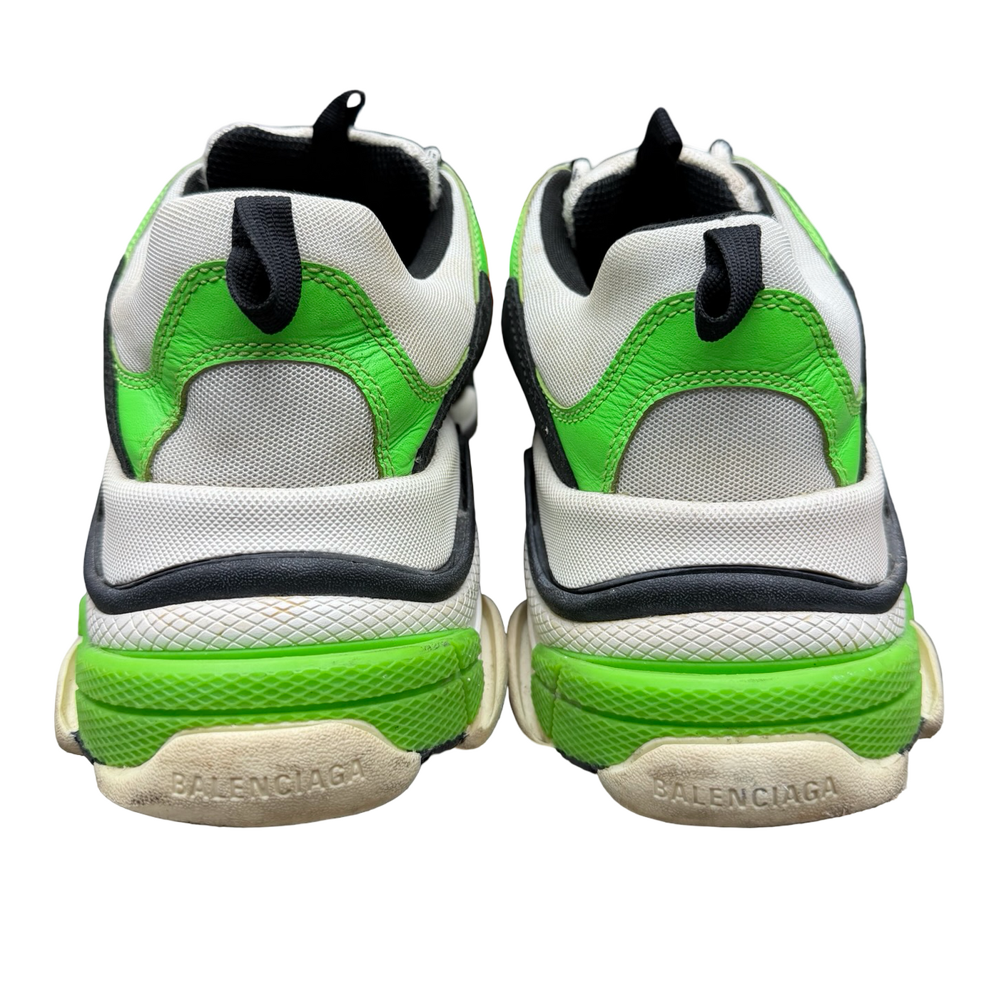 Balenciaga Triple S White Green Fluo Sneakers
