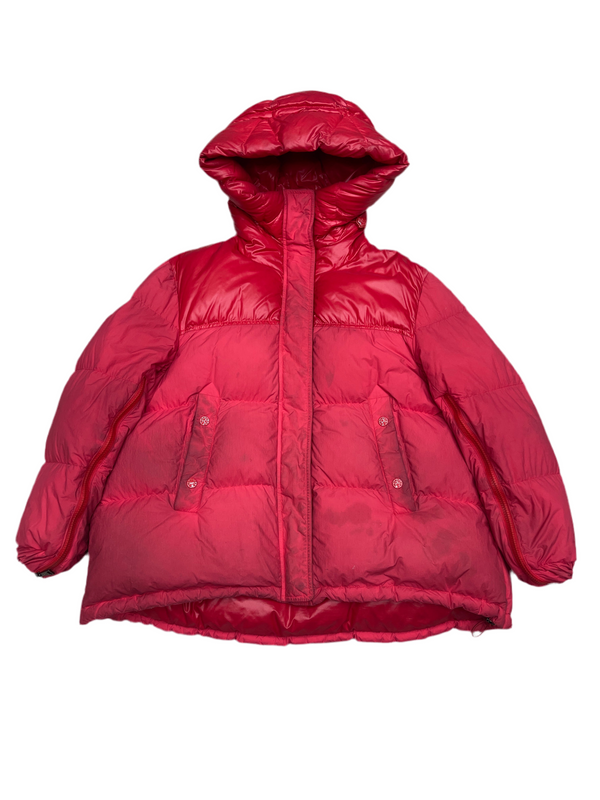Moncler Hooded Puffer Jacket Red