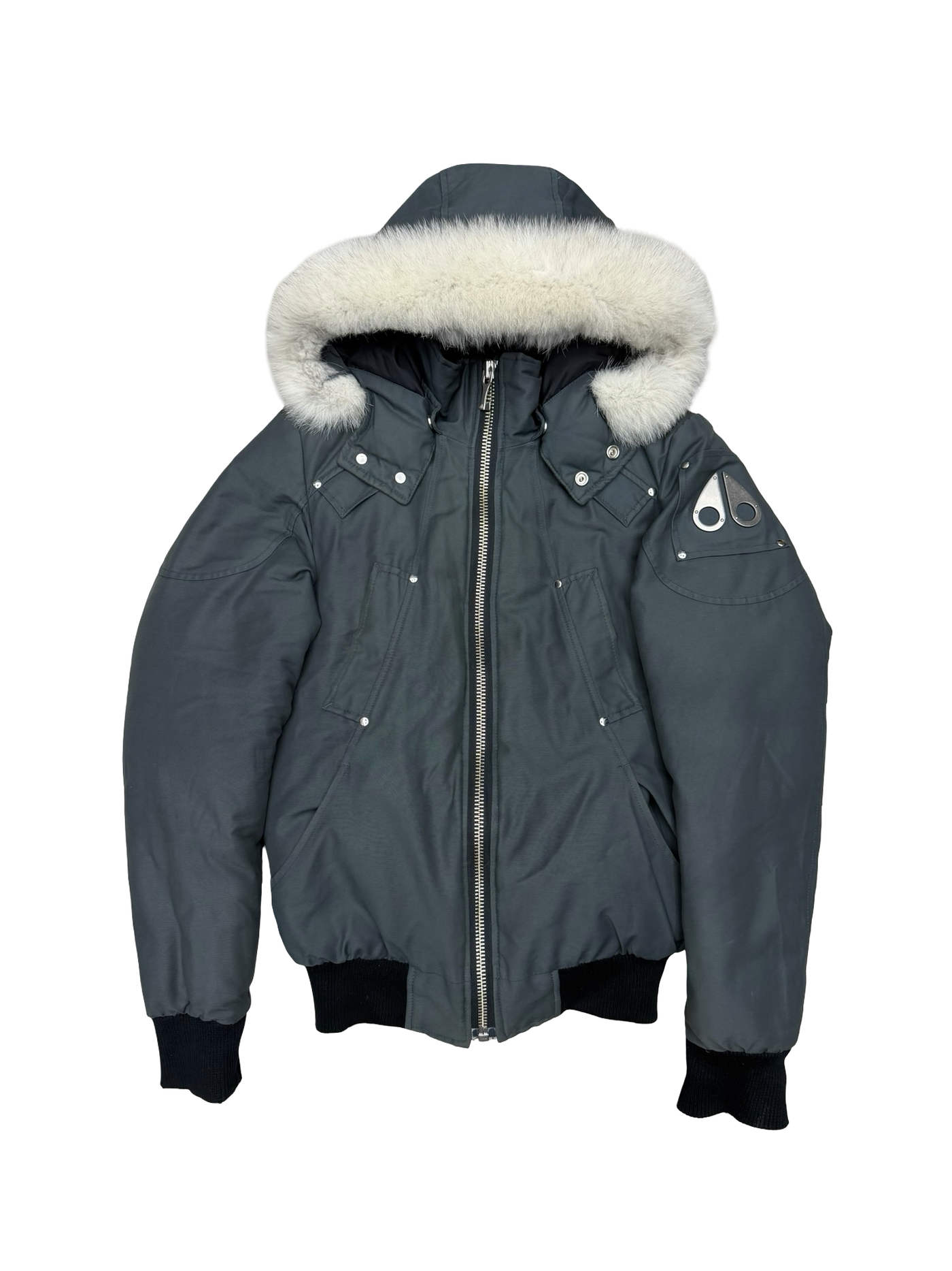 Moose Knuckles Men's Original Ballistic Bomber Jacket Grey