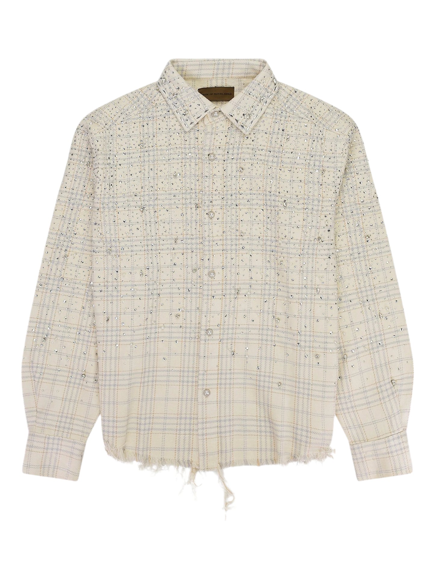 Birth Of Royal Child Rhinestone Embellished Beige Shirt