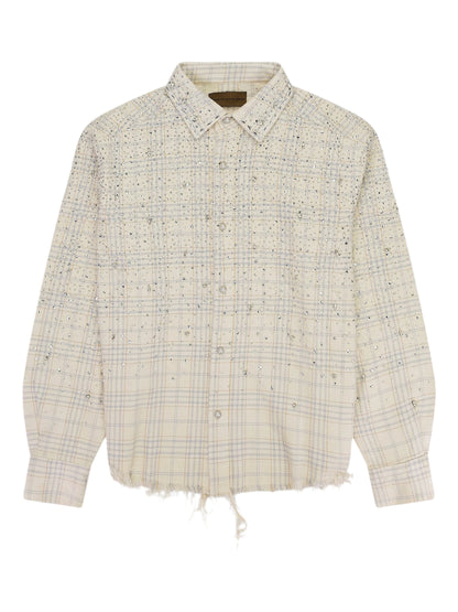 Birth Of Royal Child Rhinestone Embellished Beige Shirt