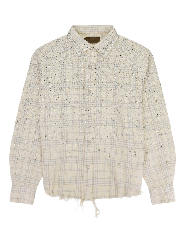 Birth Of Royal Child Rhinestone Embellished Beige Shirt